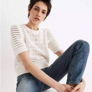 Madewell Atwater Crochet Sweater Tee